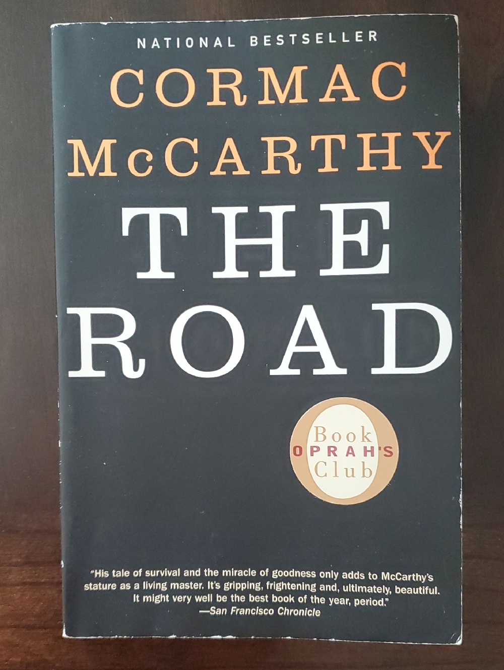 Cormac McCarthy "The Road" Paperback - Black & Cream Cover